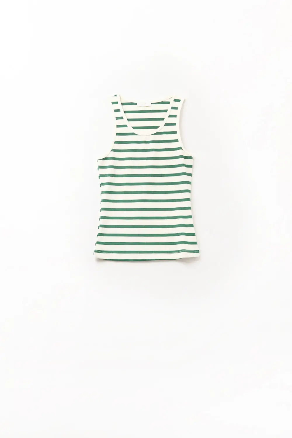 Débardeur rayé blanc avec verts - Tops