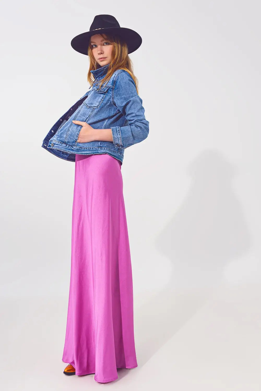 Denim jacket in light blue wash with sequin detail - Coats and Jackets