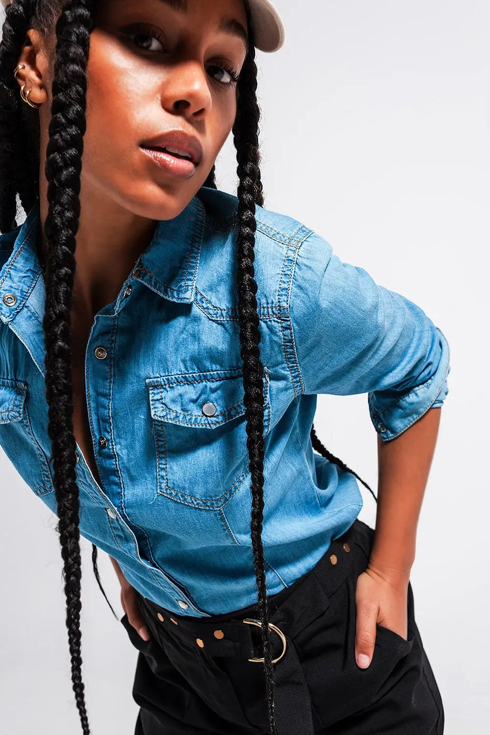 Denim shirt in mid blue - Shirts