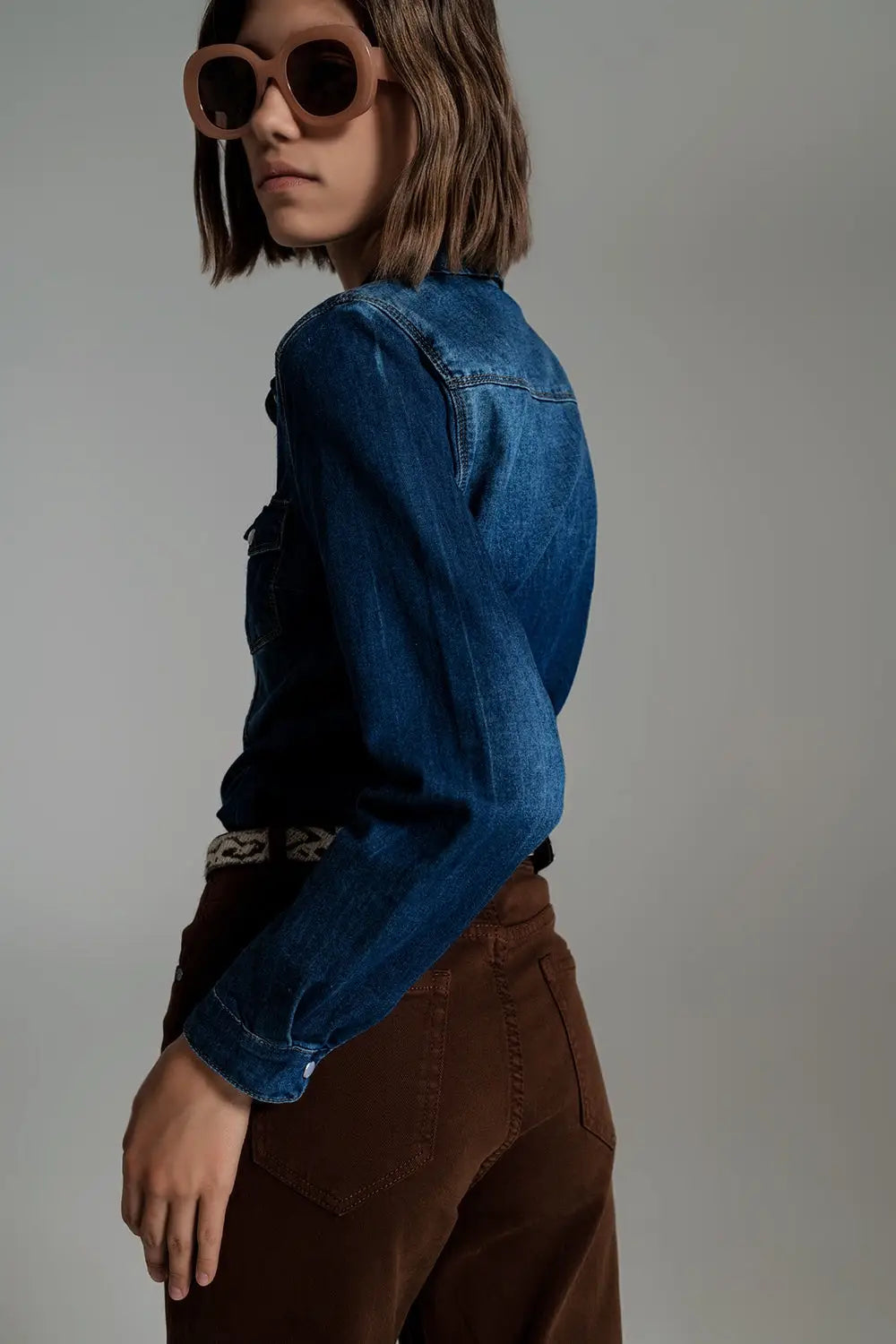 Denim shirt in mid wash blue - Shirts
