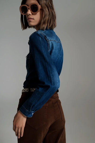 Denim shirt in mid wash blue - Shirts