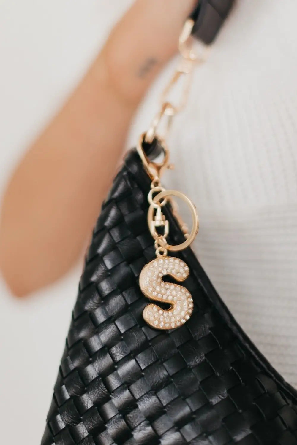 Diamond Initial Bag Charm - Charms