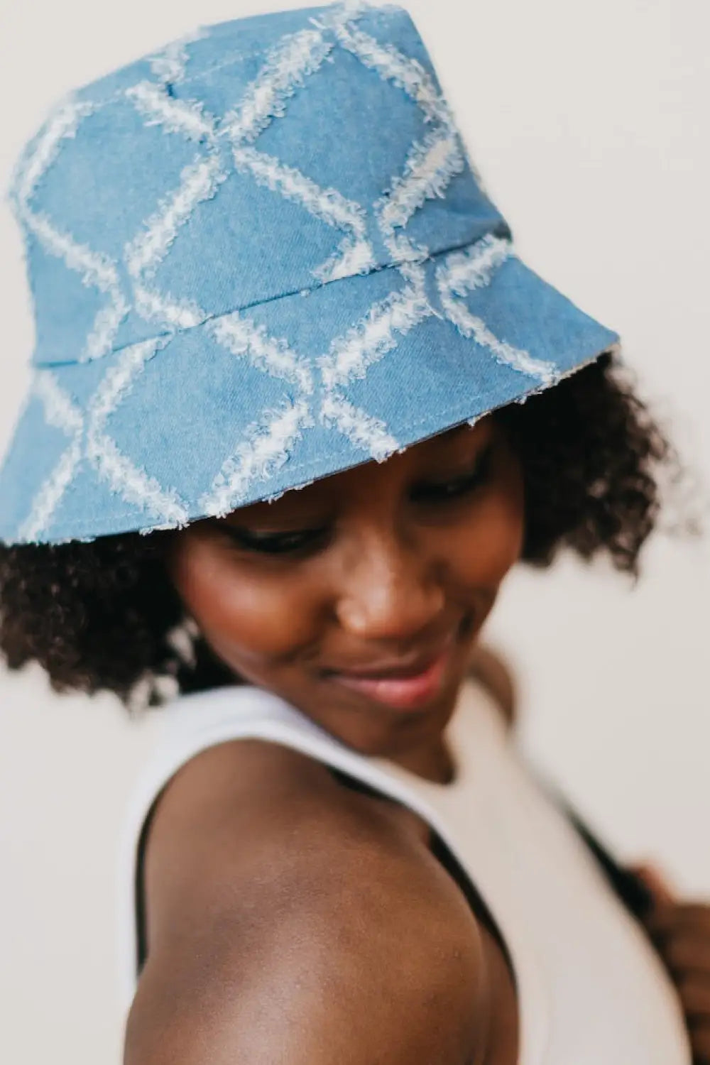 Diamond Print Bucket Hat - Bucket Hat