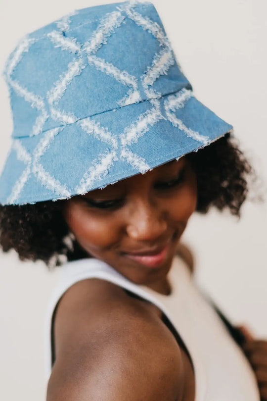 Diamond Print Bucket Hat - Bucket Hat