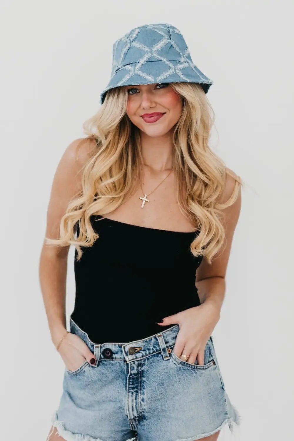 Diamond Print Bucket Hat - Bucket Hat