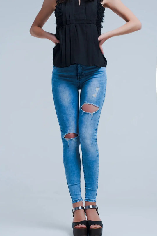 Distressed skinny jeans - Jeans