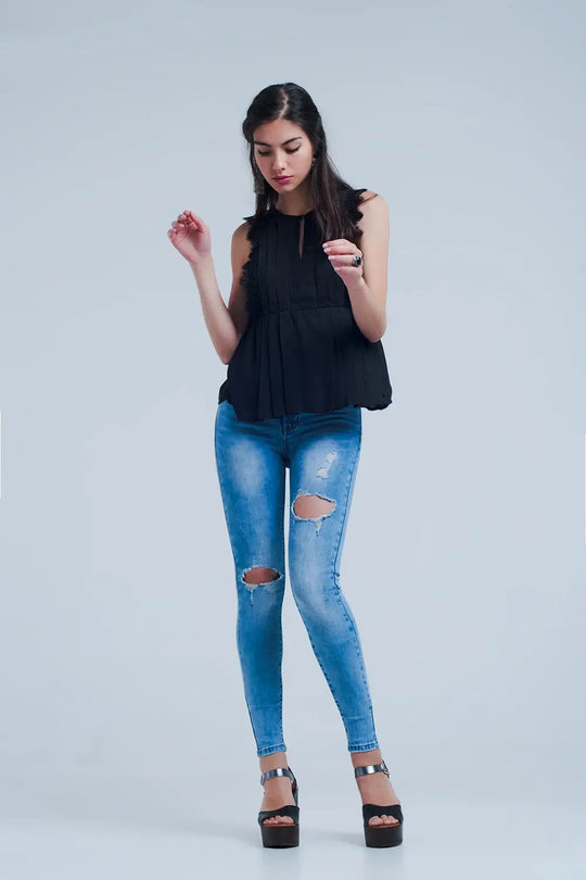 Distressed skinny jeans - Jeans