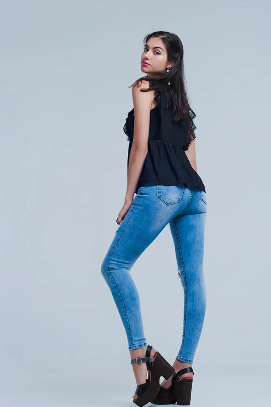 Distressed skinny jeans - Jeans