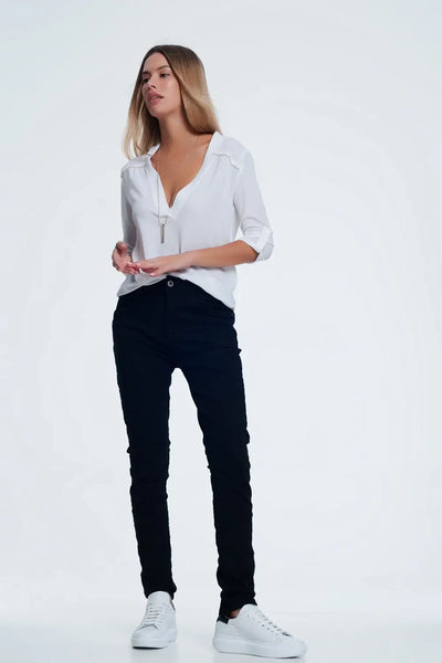 Drop crotch skinny jean in black - Jeans