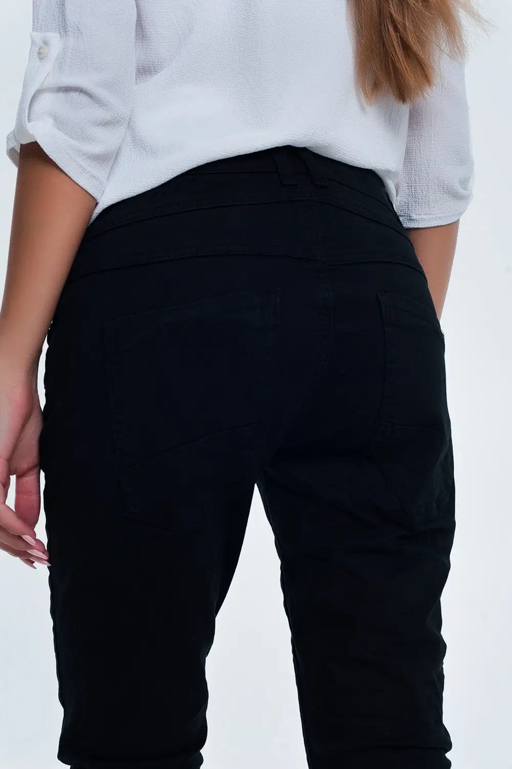 Drop crotch skinny jean in black - Jeans