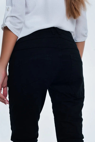 Drop crotch skinny jean in black - Jeans