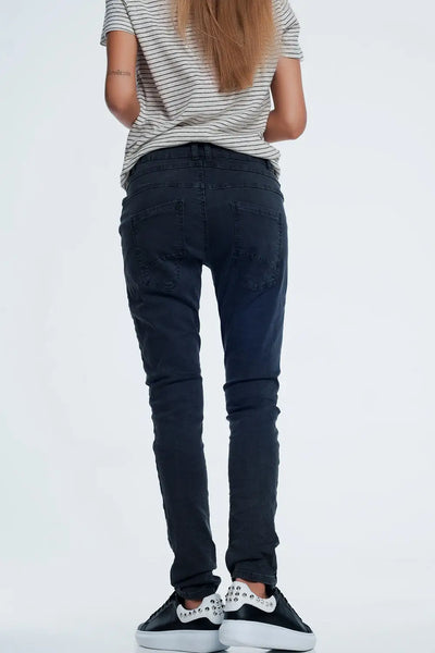 Drop crotch skinny jean in grey - Jeans