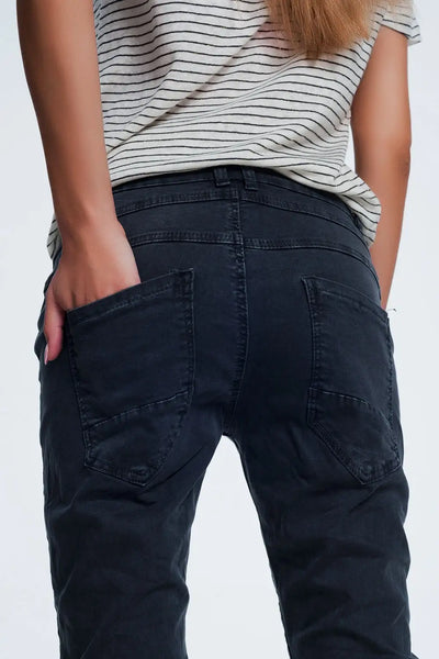 Drop crotch skinny jean in grey - Jeans