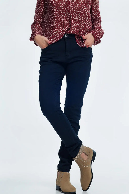 Drop crotch skinny jean in navy - Jeans
