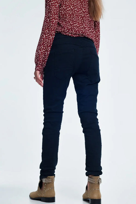 Drop crotch skinny jean in navy - Jeans
