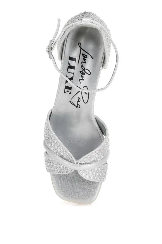 Babylon Low Block Heel Rhinestone Sandals *More Colors - Shoes