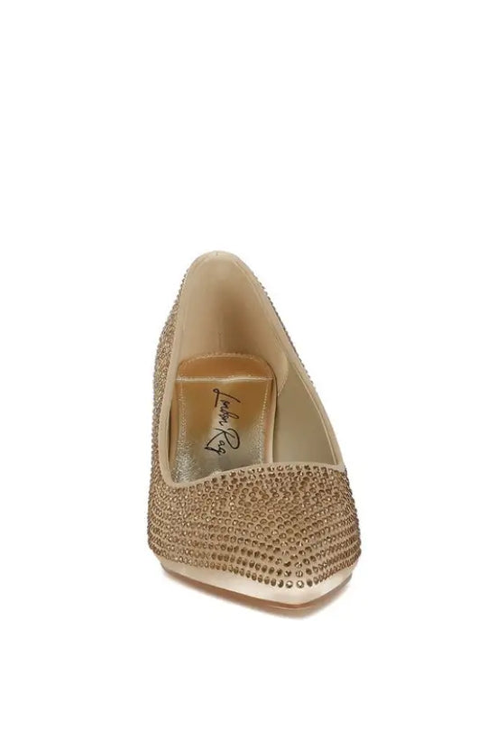 Dinah Rhinestones Embellished Kitten Heel Pumps