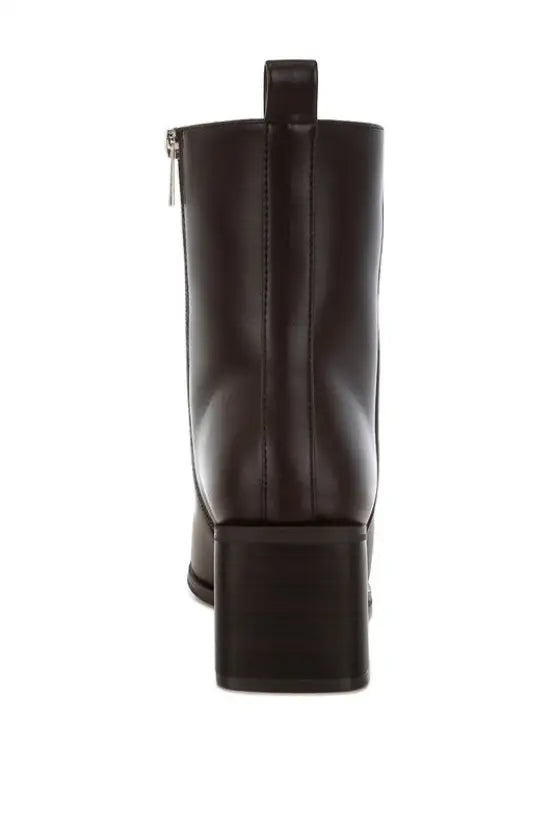 Muskox Square Toe Faux Leather Boots