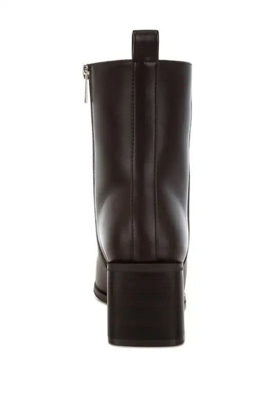 Muskox Square Toe Faux Leather Boots