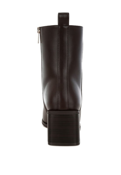 Muskox Square Toe Faux Leather Boots