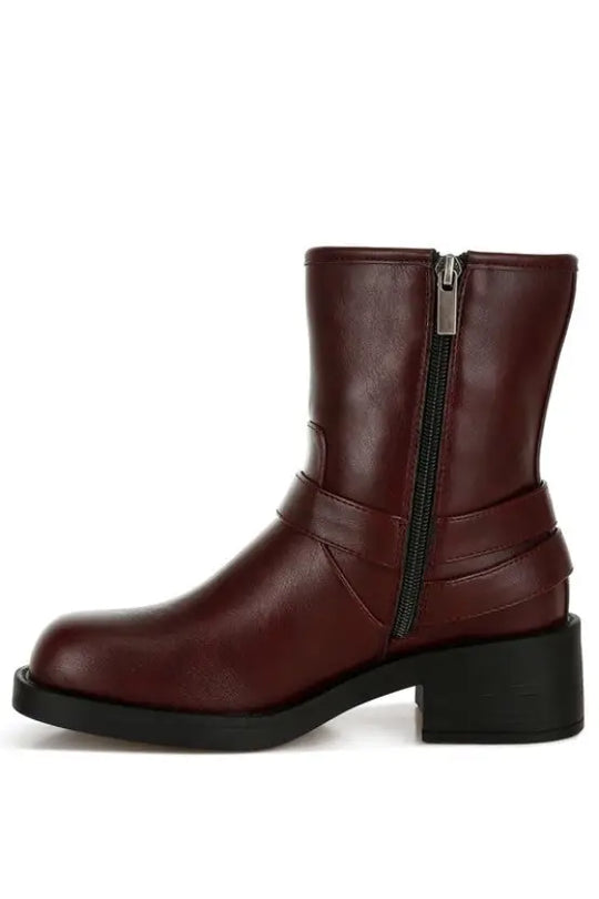 Caribou Harness Detail Biker Boots - Shoes