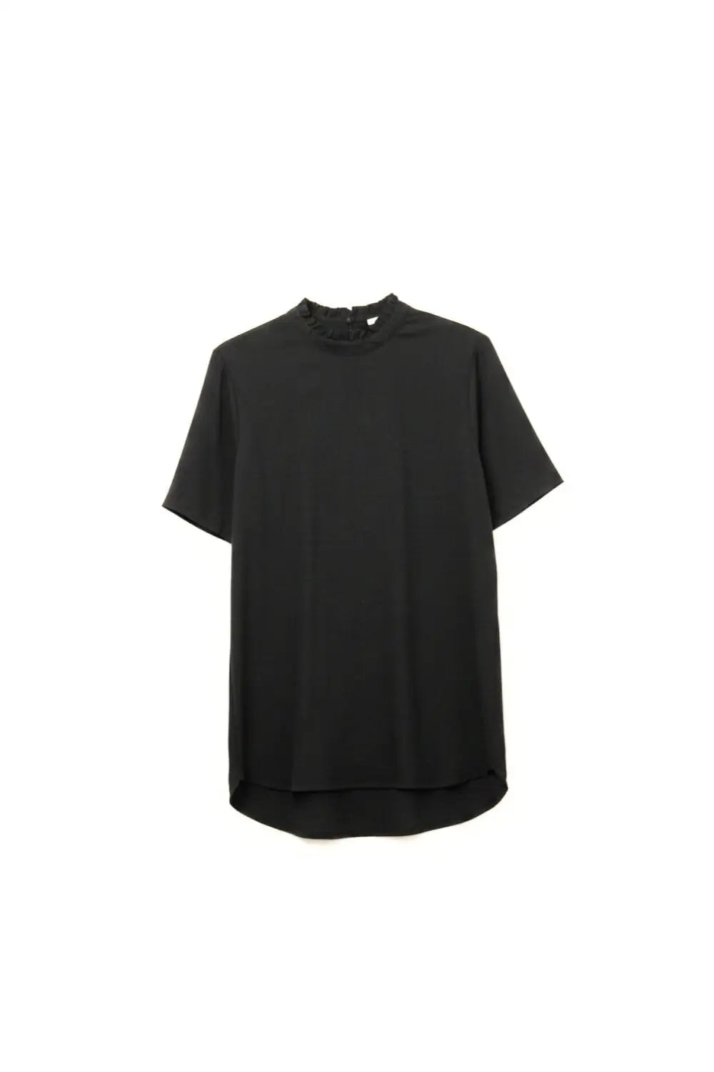 Elegant Black Short Sleeve Shirt - One Size / Black - Shirts