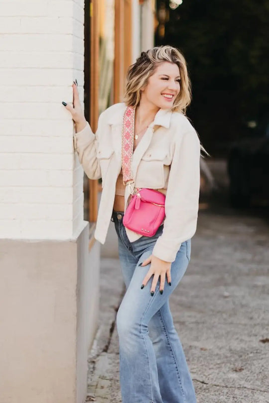 Ellie Crossbody Bag - Pink - Crossbody Bag