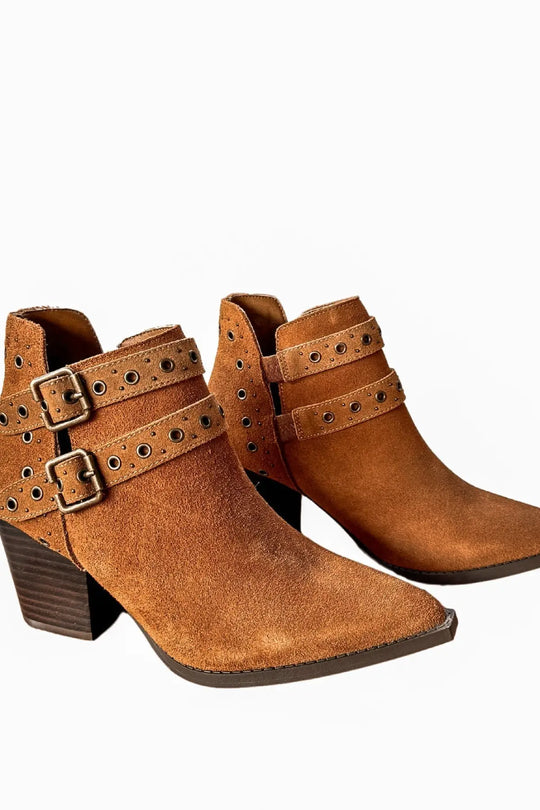 Elsa Leather Ankle Boot in Tan - 100 Western Boots
