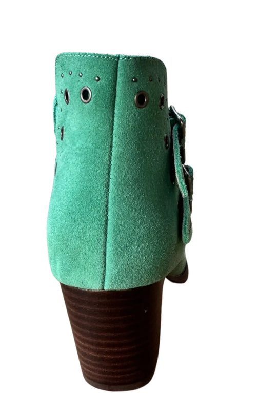 Elsa Leather Ankle Boot in Teal - 100 Western Boots