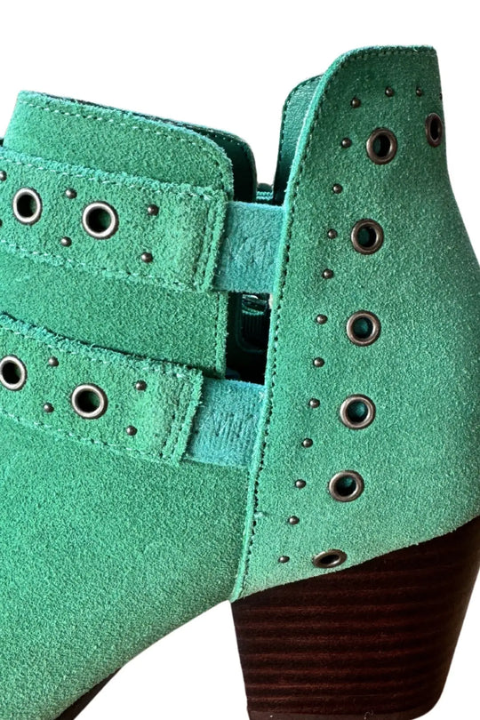 Elsa Leather Ankle Boot in Teal - 100 Western Boots
