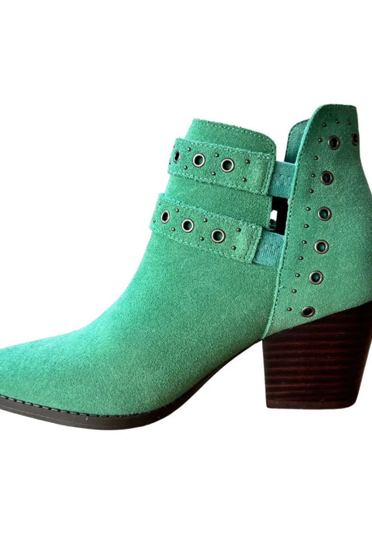 Elsa Leather Ankle Boot in Teal - 100 Western Boots
