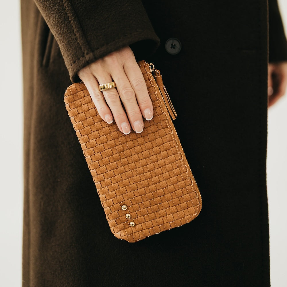 Emma Woven Clutch Wristlet - MELISSA JEAN
