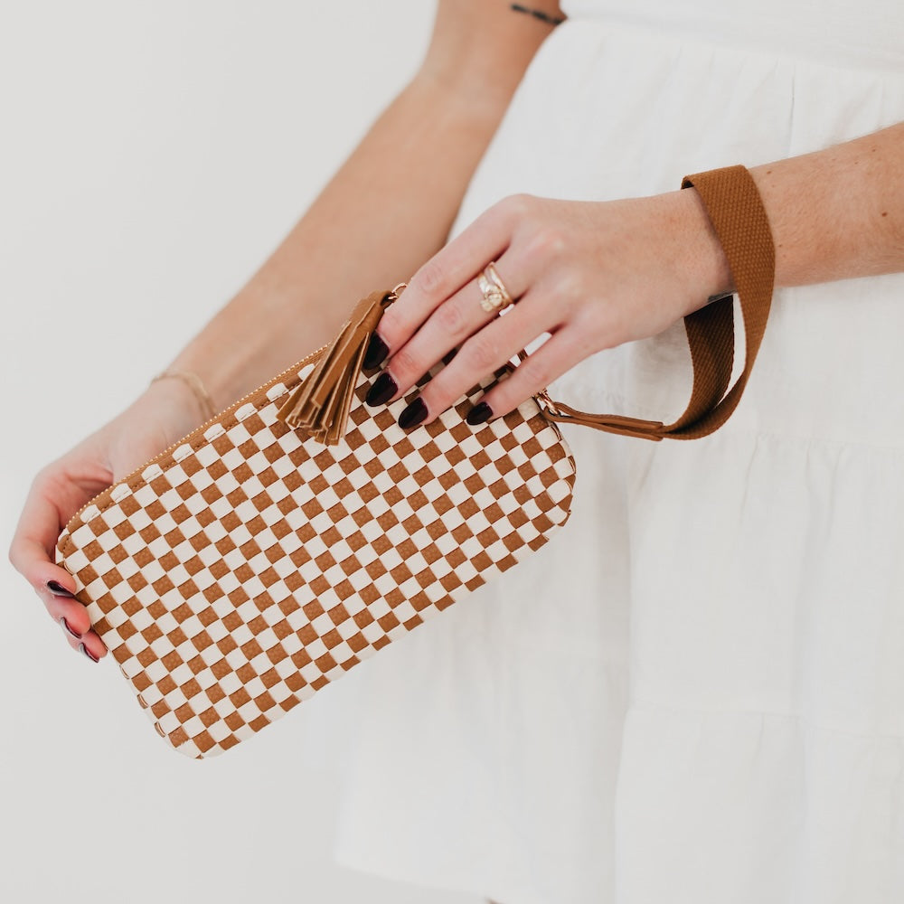 Emma Woven Clutch Wristlet - MELISSA JEAN