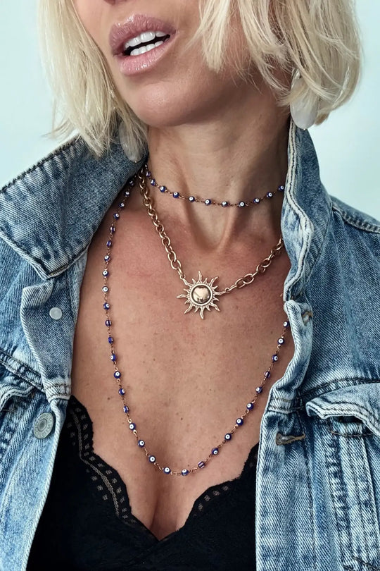 Grateful Sun Choker Necklace - midi choker