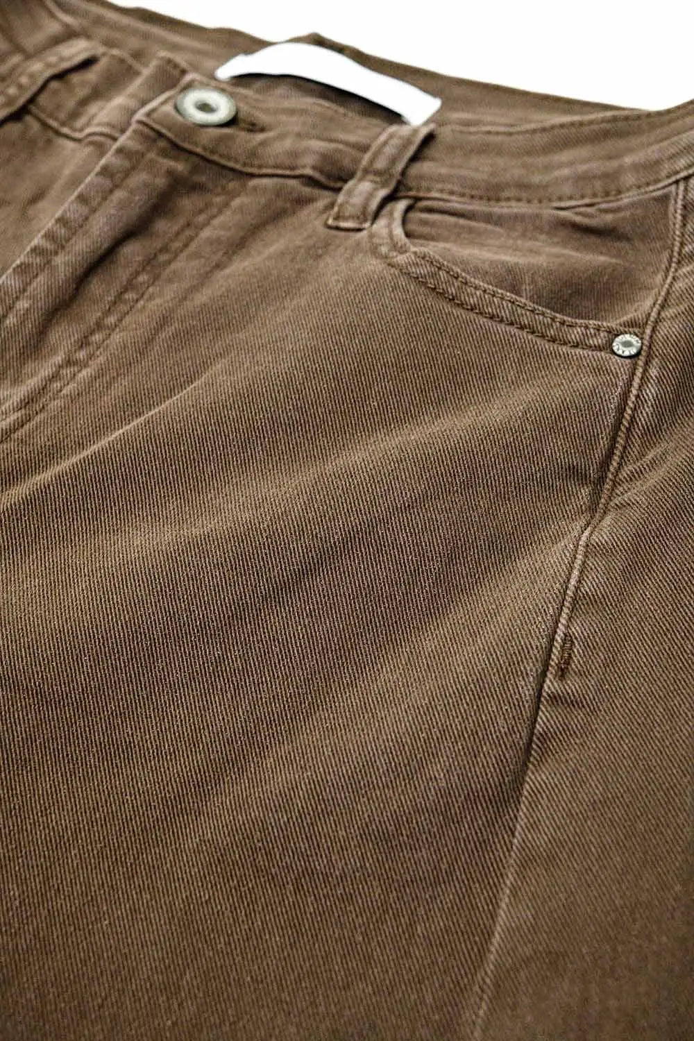 Extra wide leg Pants in washed brown - Pants