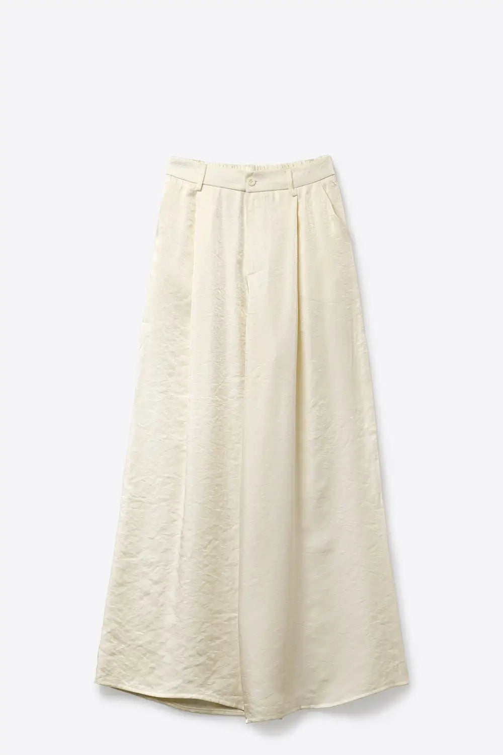Extra-wide pants in a lightweight and shiny fabric - Pants