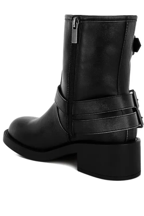 Caribou Harness Detail Biker Boots - Shoes