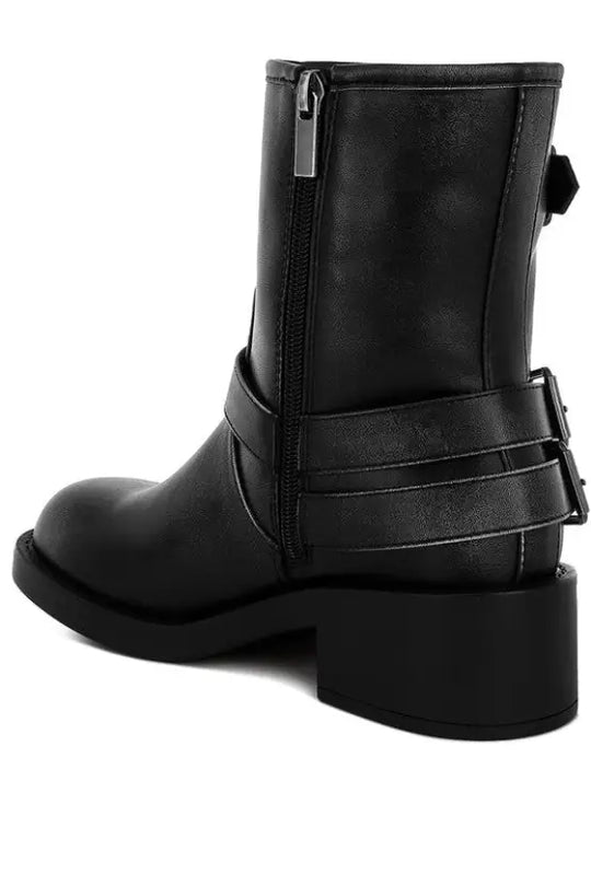 Caribou Harness Detail Biker Boots - Shoes