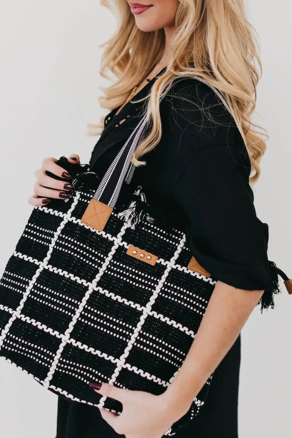 Fae Fringe Tote Bag - Black - Tote Bag