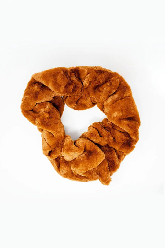 Faux fur collar in camel - One Size / Brown - Scarves & Hats