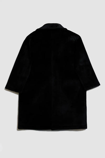 Faux suede oversized coat in black - Coats and Jackets
