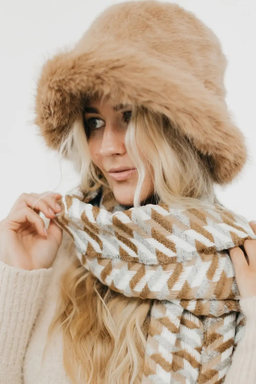 Faux Fur Flora Bucket Hat - Bucket Hat