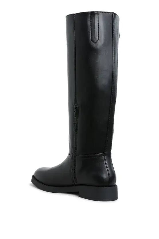 Kiang Metal Chain Link Detail Calf Boots