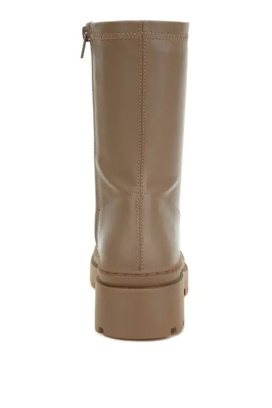 Chunky Faux Leather Calf Boots *More Colors - Shoes