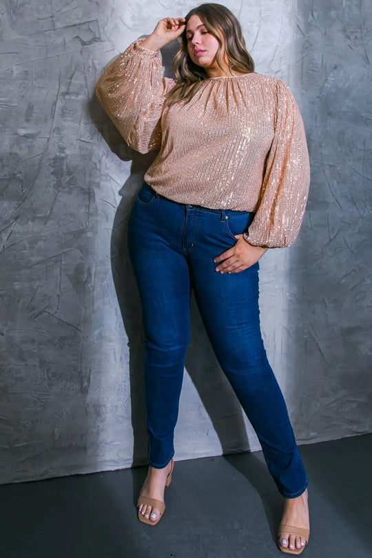 HOPE YOU REMEMBER SEQUIN TOP - TOPS