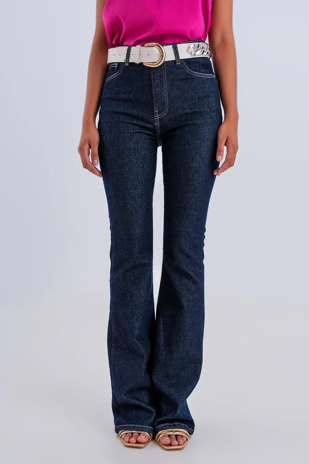Flare sky high jeans in dark wash - Jeans