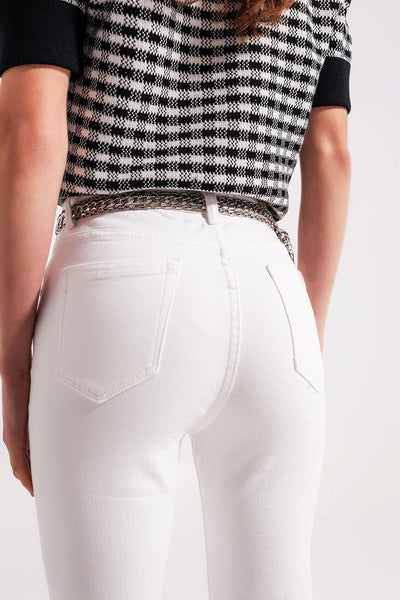 Flared jeans in white