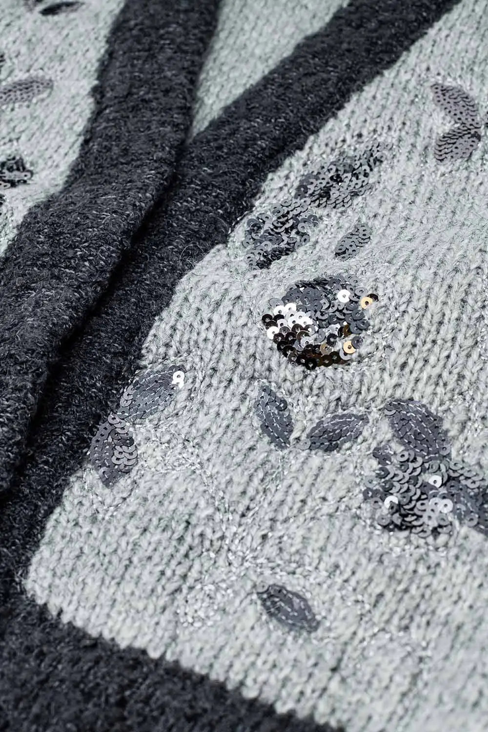 Flower Embroidered Knitted Vest in grey - One Size / Grey - Sweaters