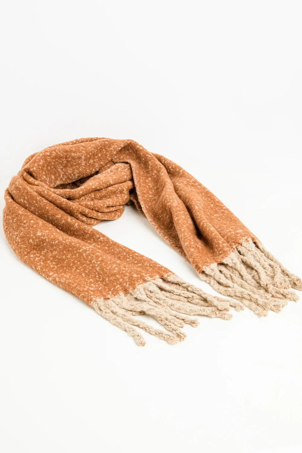 Fluffy tassel scarf in beige - One Size / Beige - Scarves & Hats