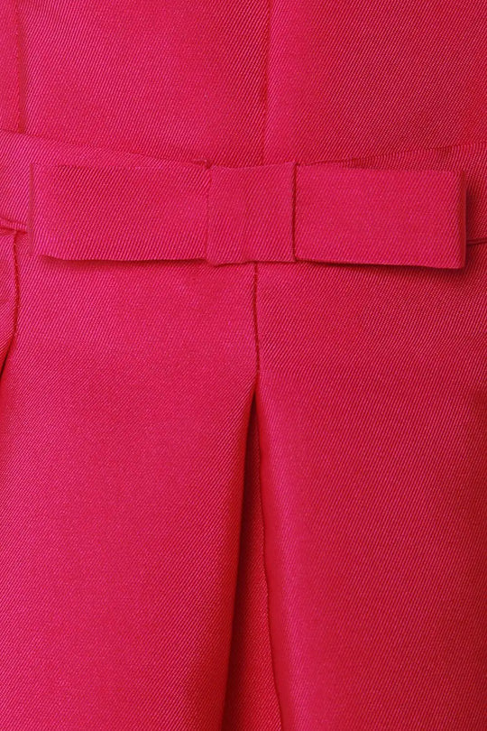 Fuchsia bow waist skater dress - Dresses